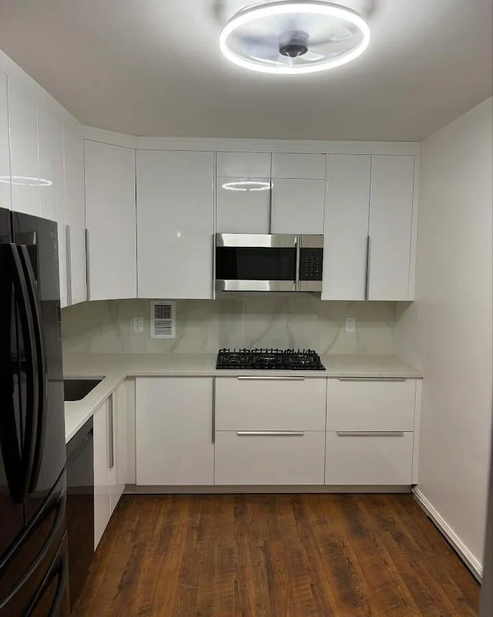 Renovated kitchen with quartz countertops in Bensley